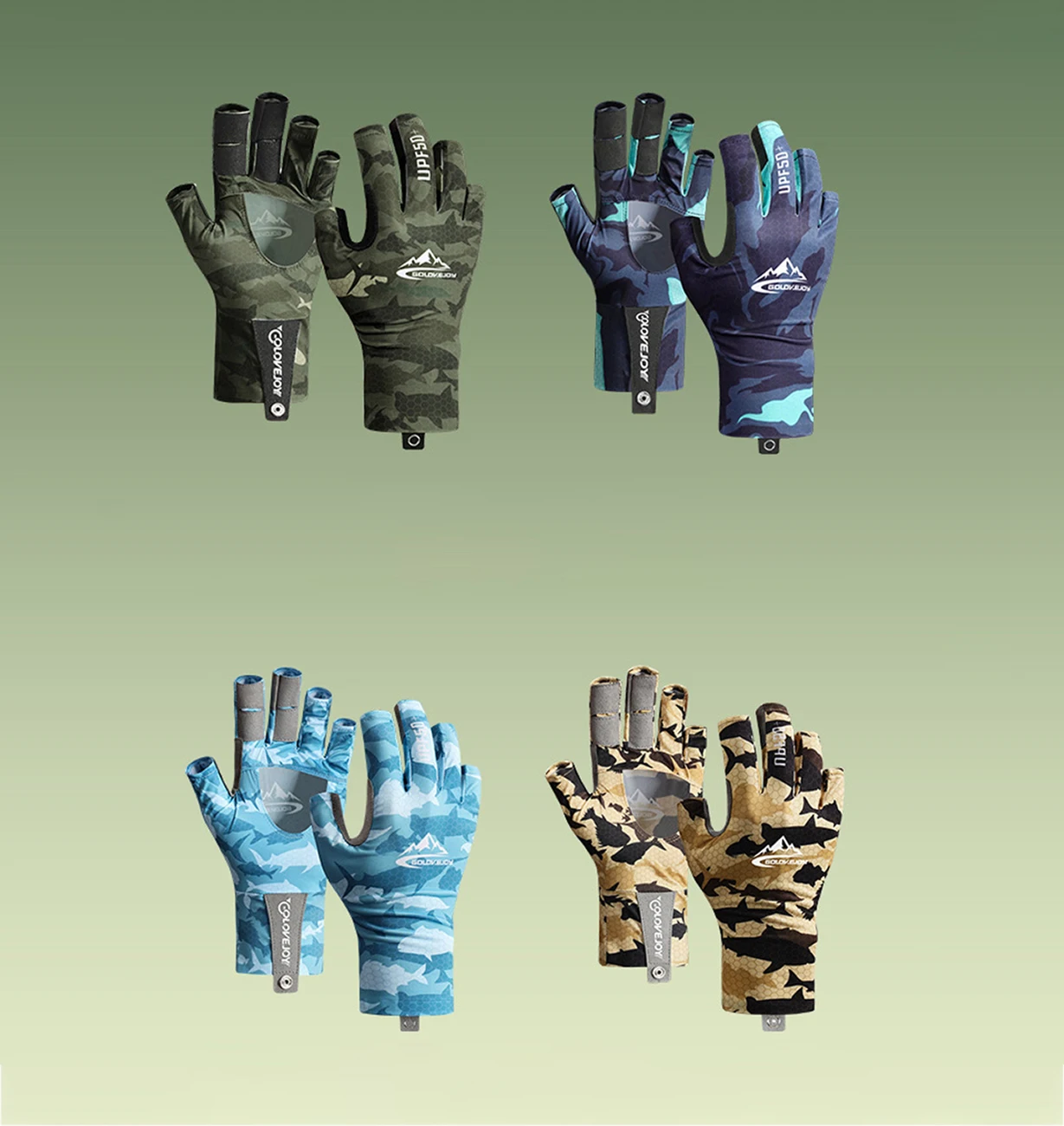 Obstruk Fish-Gants de pêche sans doigts pour hommes et femmes, protection solaire, extérieur, Udissolve 50 +, 1 paire - imagen 5