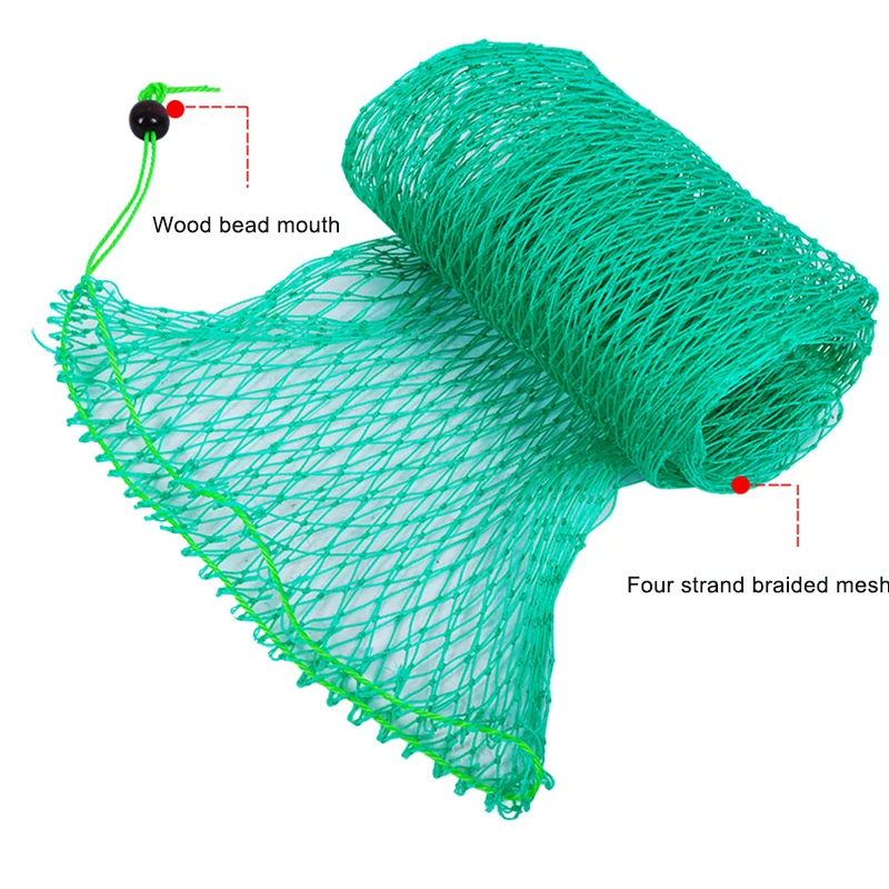 Red de pesca de nailon, bolsa de red grande gruesa, bolsa de red de Golf, bolsa de almacenamiento de artículos diversos multiusos, bolsa de almacenamiento de juguetes, triangulación de envíos, 100-300cm - imagen 5