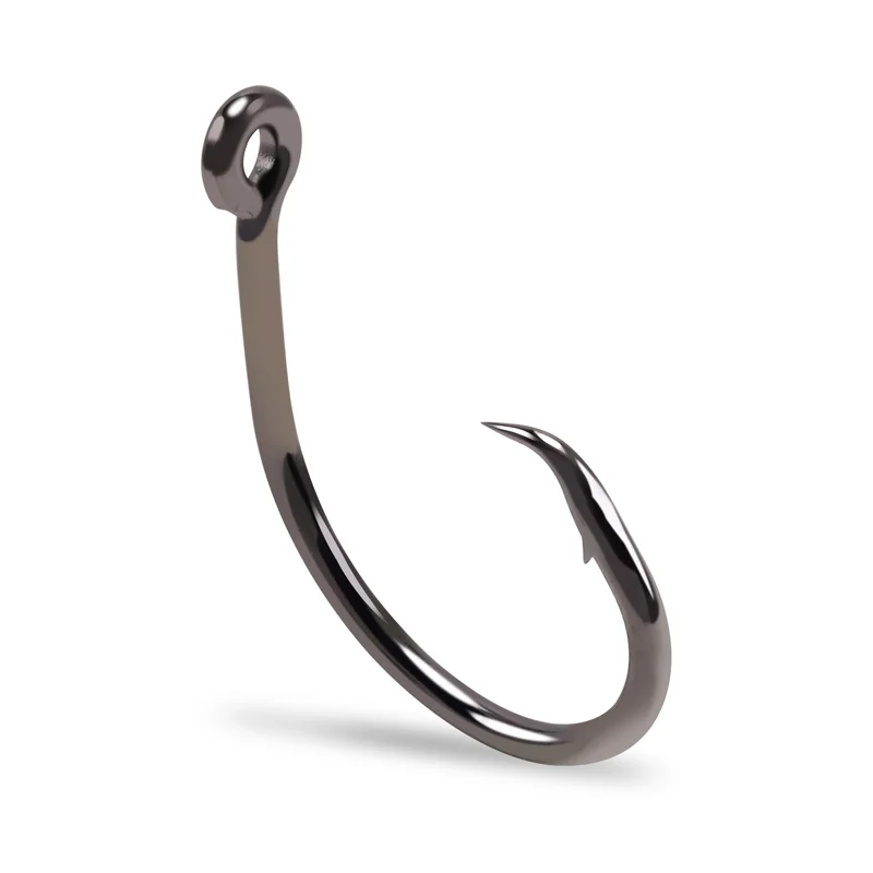 ZYZ 2 ~ 13 unids/bolsa gancho circular de espacio ancho punta de gancho con revestimiento de níquel negro ganchos de agua salada para atún, bagre, lubina - imagen 3