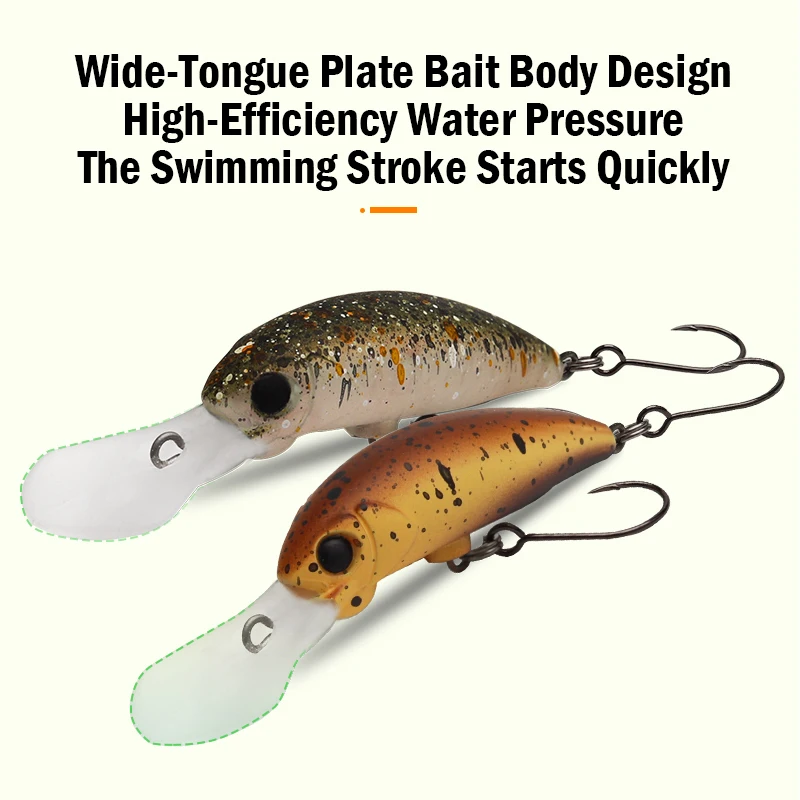 LEYDUN-Señuelos de pesca flotantes para pececillos, 40mm, 2,8g, Crankbait de buceo poco profundo, Swimbaits artificiales, aparejos de pesca - imagen 4