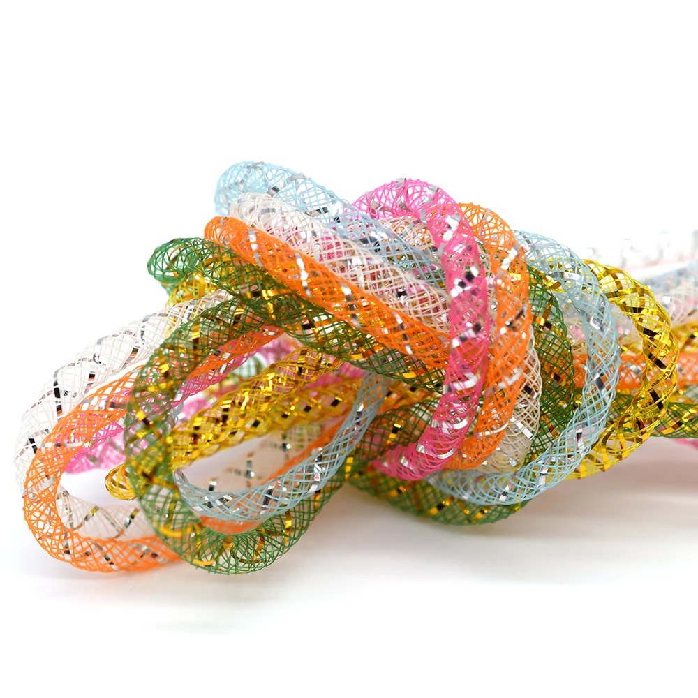 MNFT 4mm 2 metros oropel holográfico DIY patrón de peces atado de moscas cordón redondo hueco cuerpo de pez Material de pececillo - imagen 5