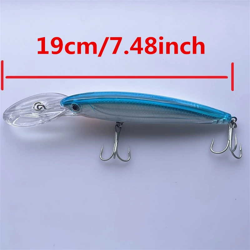 8128 19cm50g1PCS LURETV ranger de aguas profundas pesca de remolque Mino placa de lengua grande buceo profundo y fundición cebo falso cebo de pesca en el mar - imagen 5