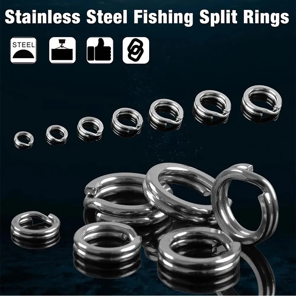 Anillos divididos de pesca en acero inoxidable – Agua dulce y salada - imagen 4