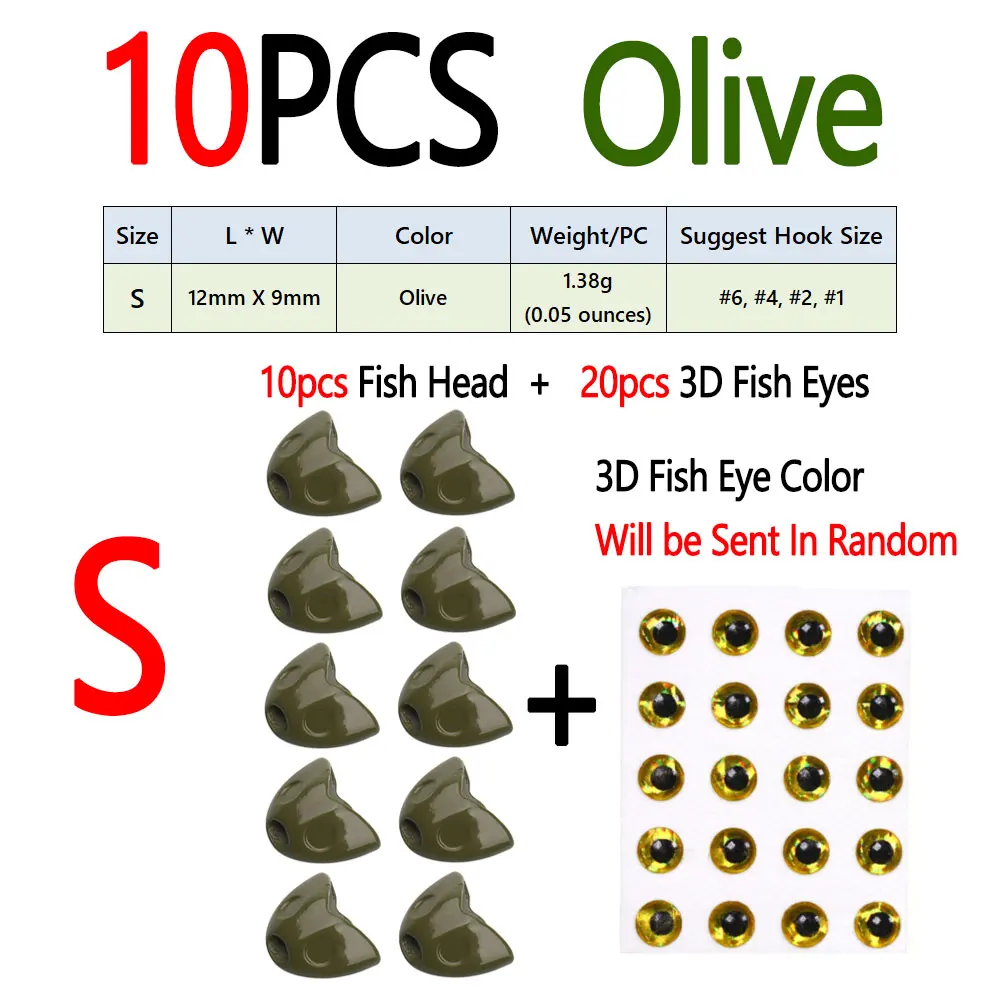 10pcs Olive S