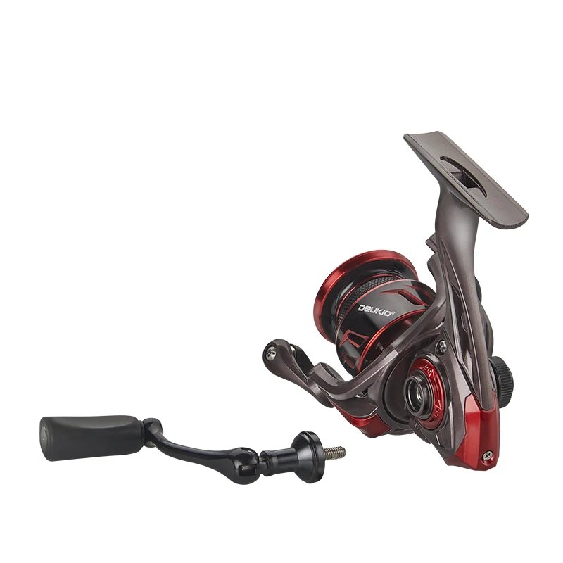 DEUKIO nuevo innovador carrete giratorio resistente al agua 4 + 1BB 4,5 KG potencia máxima de arrastre 5,2: 1 carrete de pesca pesca en agua dulce - imagen 5