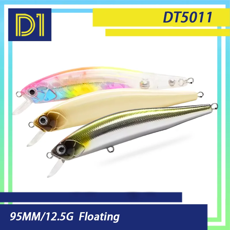 Señuelos Minnow flotantes para lubina y lucio 95 mm D1 – Juego de 3 - imagen 2