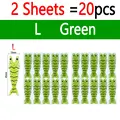 2 Sheets Green L