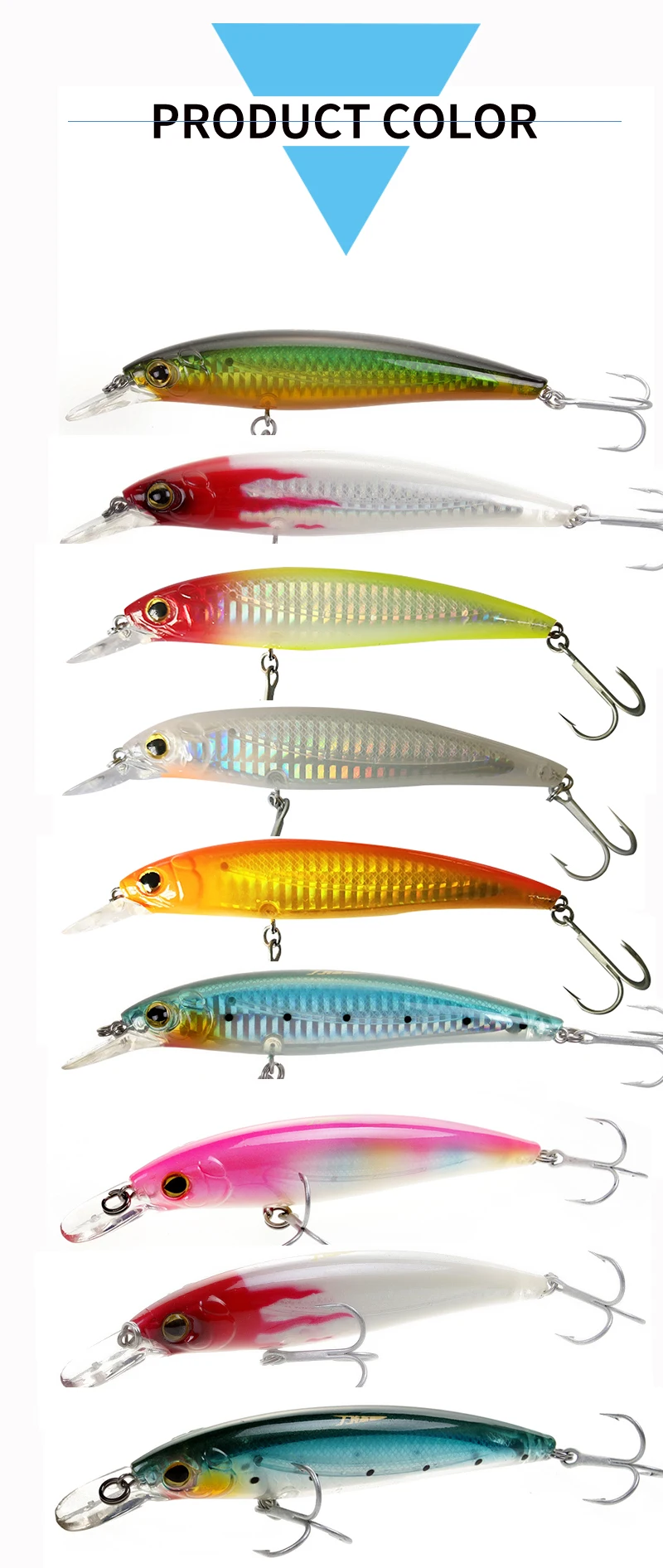 Descubra el mundo vibrante de la pesca con nuestra diversa selección de coloridos señuelos de pesca