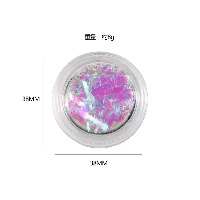Caja de celofán Irregular Aurora para decoración de uñas, pegatinas láser japonesas, papel de transferencia colorido, accesorios de decoración - imagen 2