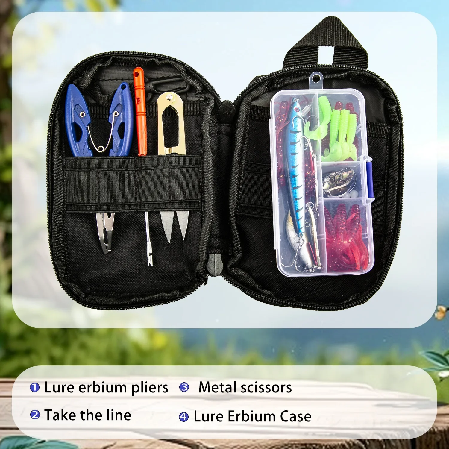 Bolsa de almacenamiento de equipo de pesca al aire libre, cebo duro, Kit de herramientas de pesca portátil, nuevo modelo, juego combinado de Luoda de China continental - imagen 2