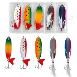 Set Cucharas Metálicas para Pesca – Trucha, Lubina y Walleye con Caja