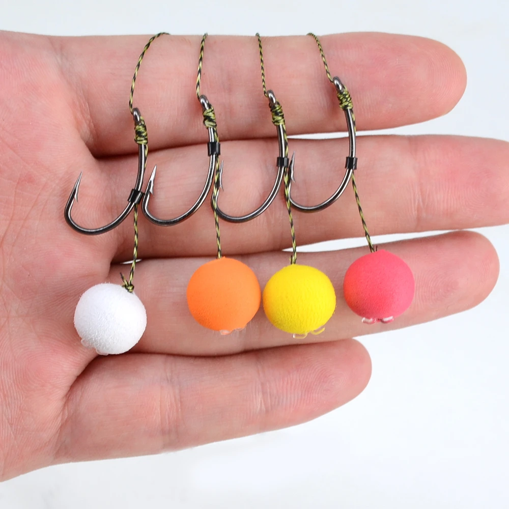 Señuelo de pesca de carpa, cebo flotante de 4 colores, 12mm, aparejo para el pelo, accesorios, aparejos, carpa Artificial, 12 piezas - imagen 2