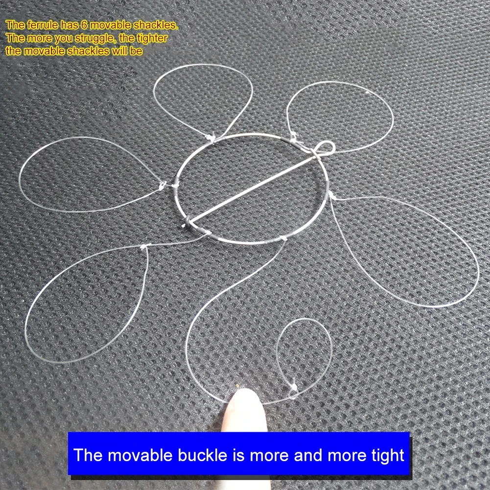 Trampa de acero inoxidable para camarones, aparejos de pesca duraderos de 5/10/15/20/25 piezas, 6 anillos - imagen 5