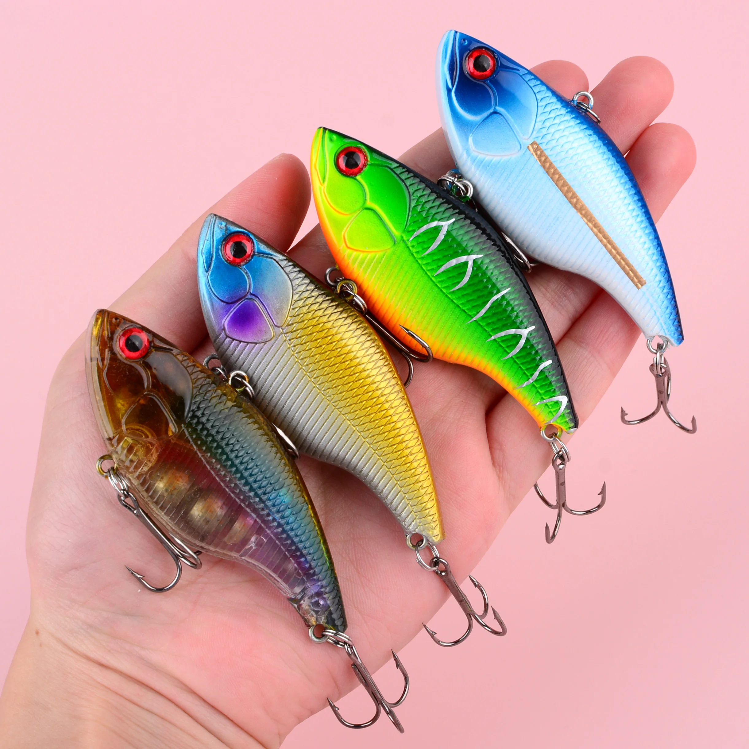 Wobler swimbait tipo crankbait de plástico duro con ojos 3D - imagen 3