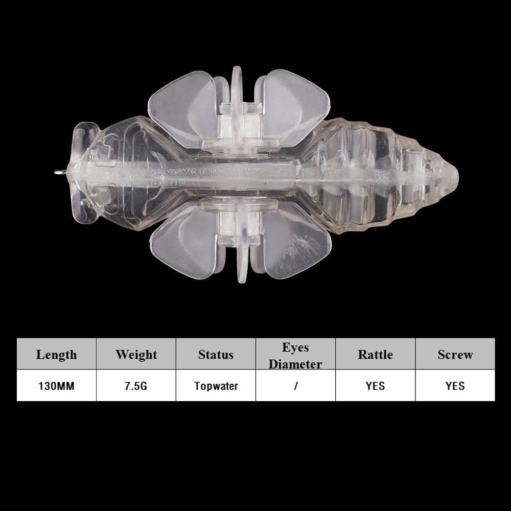 Chan'sHuang Popper Topwater sin pintar – Señuelo con doble tornillo - imagen 2