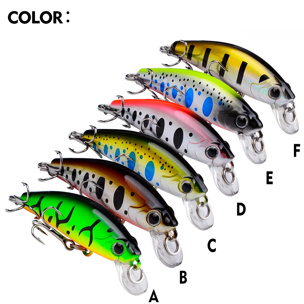 PROBEROS-Mini Minnow Wobbler, cebo de pesca Artificial de 5,6 cm-6,8g, señuelo duro, Swimbait, aparejos de pesca de lubina - imagen 3