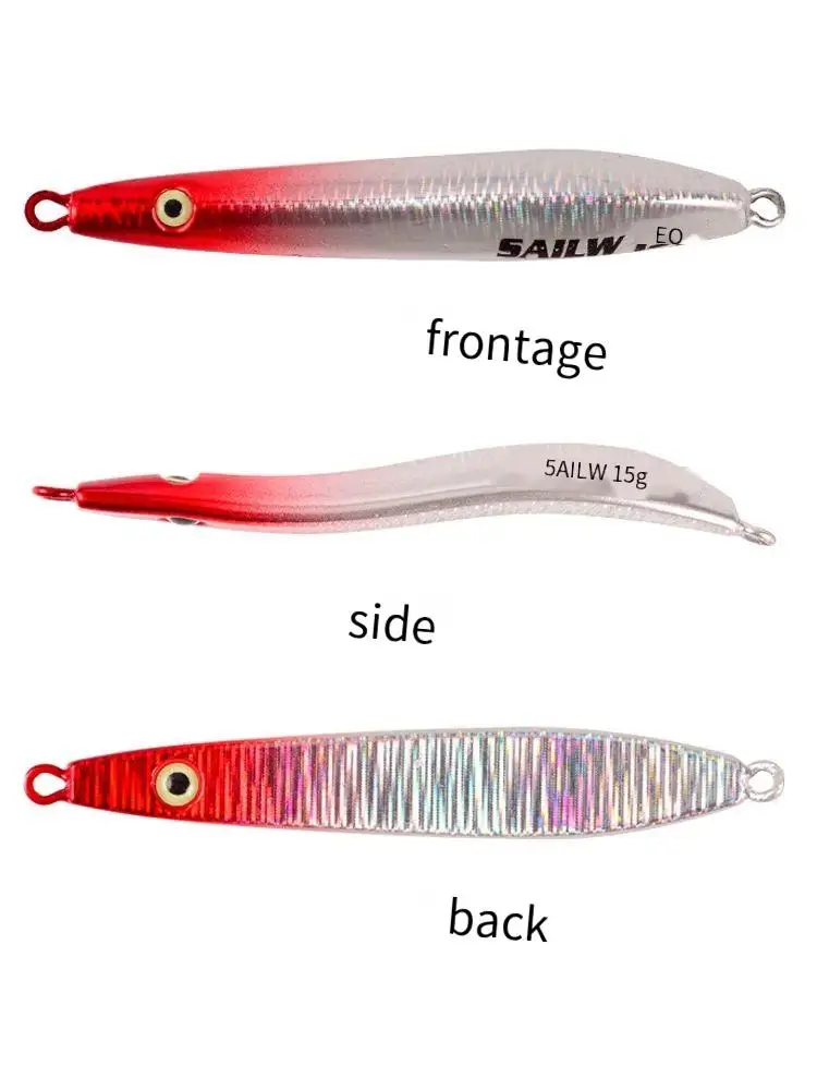 Equipo de pesca PD, placa de hierro, corredor de carretera, juego de cebo, pesca en el mar, lentejuelas de fundición larga, fundición a tierra, s-cebo flotante hacia abajo - imagen 3