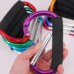 Mosquetón grande de 14x1,2 cm, hebilla de Montañismo de aleación de aluminio ultraligera para acampar al aire libre, senderismo, escalada, ciclismo, pesca, 1 ud.