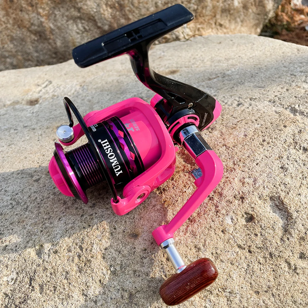 Carrete giratorio de pesca, bobina de 12kg, agarre de madera, accesorios de lubina con alarma de pescado, 2000, 3000, 4000, 5000, 6000, 7000 - imagen 4