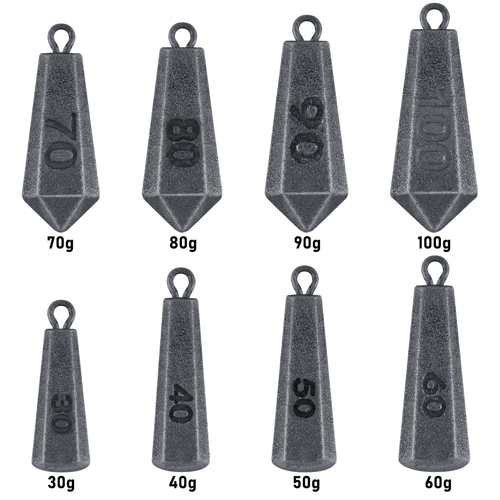 Peso de pesca de hierro de 30g-200g, plomo para lubina, pesca en el mar, fundición de Surf con anillo para pesca en barco de orilla de fundición larga de caída profunda - imagen 2