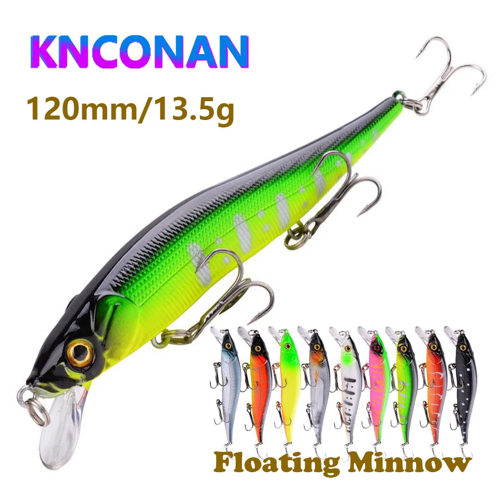 Señuelos de Pesca flotantes de pececillo, 12cm, 13,5g, Isca, Pesca, Wobbler, cebo Artificial para trucha, carpa, Jerkbait, Swimbait, accesorios de Pesca