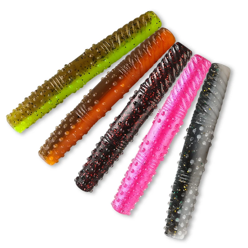 TAIYU 5 uds 6,5 cm 3,9g palo flotante gusano señuelo TPE gusano de fideos con cebo suave de pescado - imagen 4