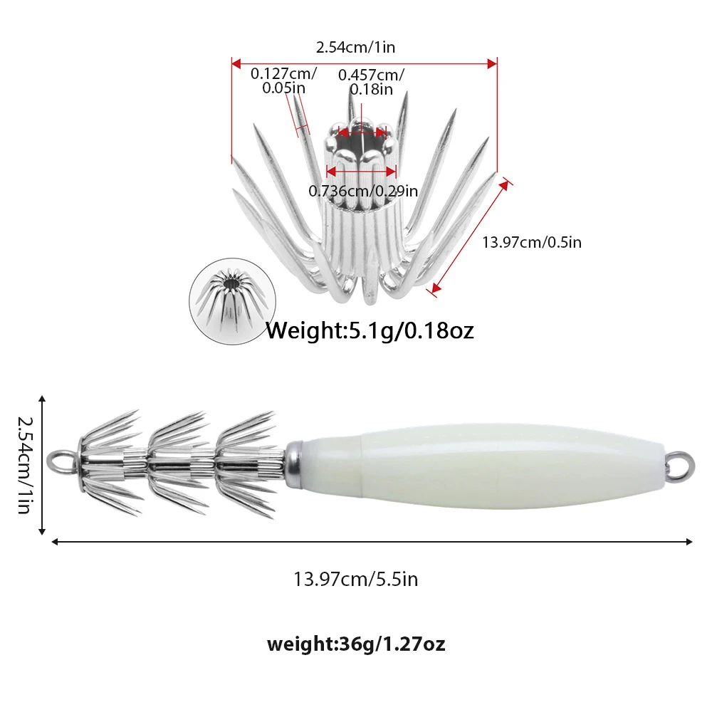 Jig de calamar triple capa gran tamaño para pesca en mar - imagen 3