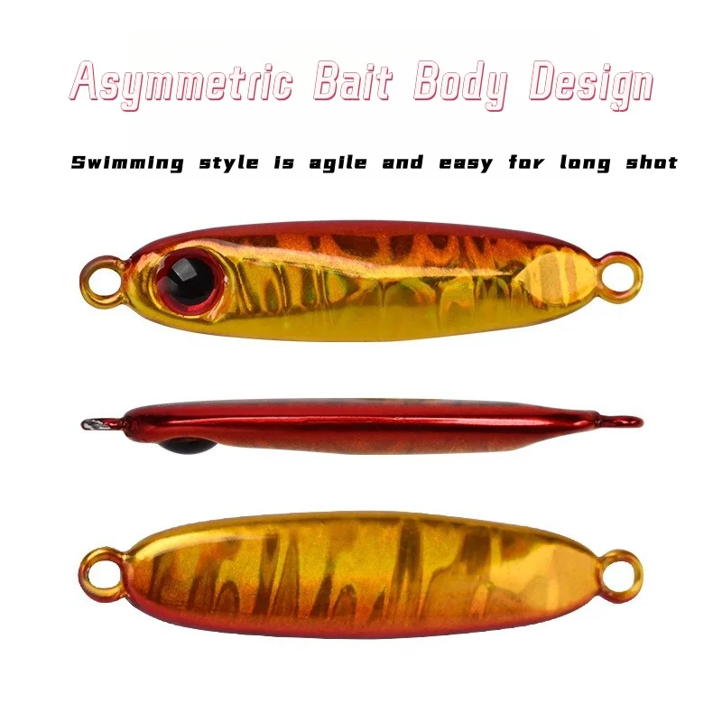 Juego de Señuelos de Pesca de Metal fundido, 1 piezas, cuchara de 35mm 5,5g, cebo duro de fundición a tierra, aparejos de Jigging, señuelos artificiales de agua salada - imagen 4