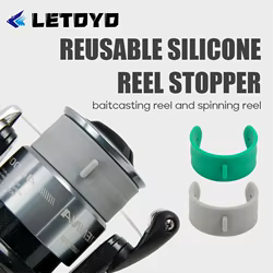 LETOYO-tapón de carrete de silicona reutilizable, productos de pesca, soporte de línea de carrete, hebilla, accesorios de pesca, carrete de Baitcasting, carrete giratorio