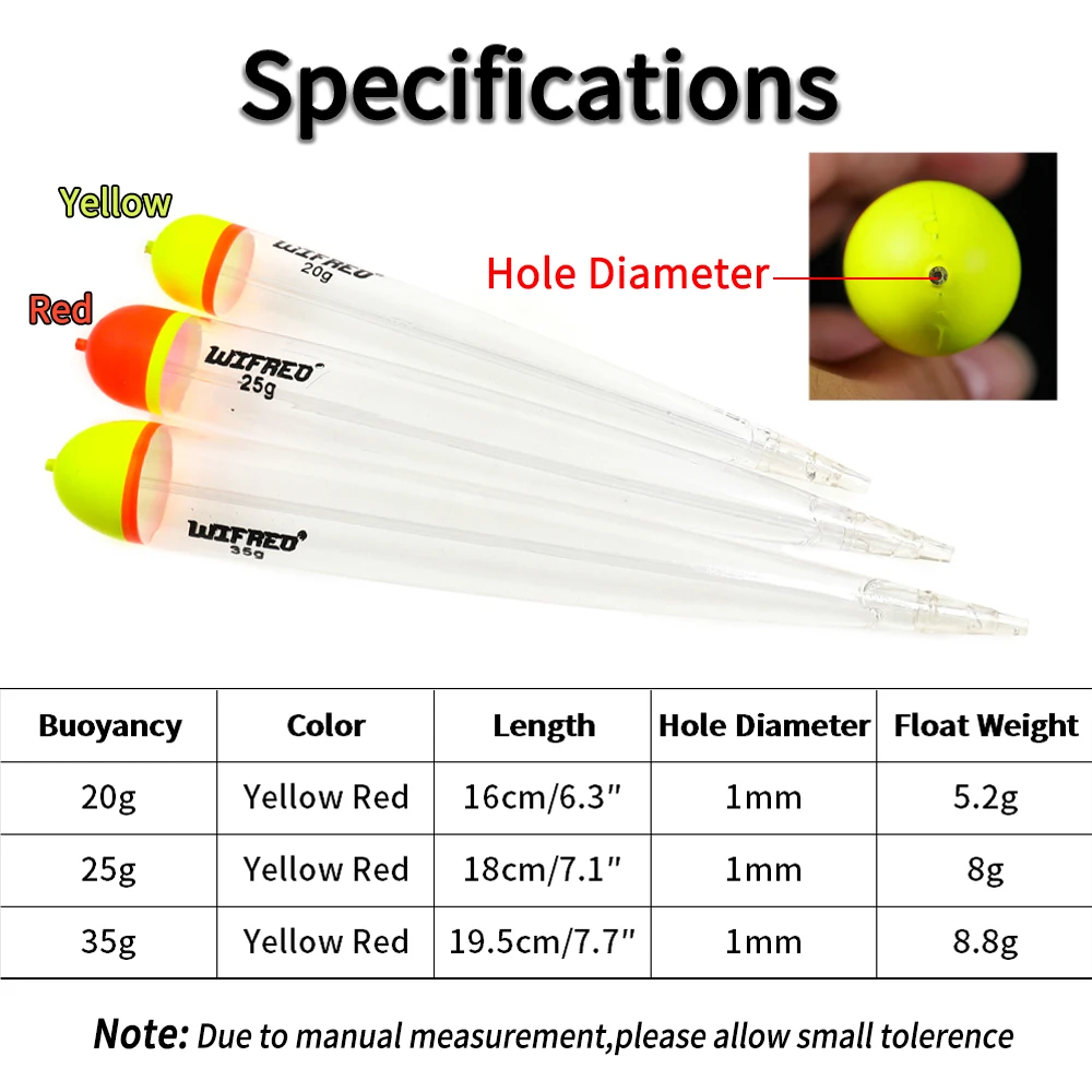 Elllv 6/10 Uds 20g 25g 35g flotabilidad cristal Lucio flotador en línea Bobber agua dulce agua salada pesca bagre Lucio cebo vivo boyas - imagen 5