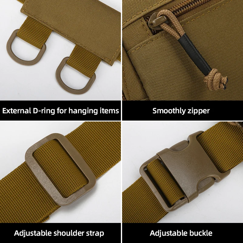 Molle Waist Bag Tactical Belt Pouch Men Medical First Aid Bag Outdoor Hunting Fishing Camping Phone Chest Case Sports Fanny Pack - imagen 5