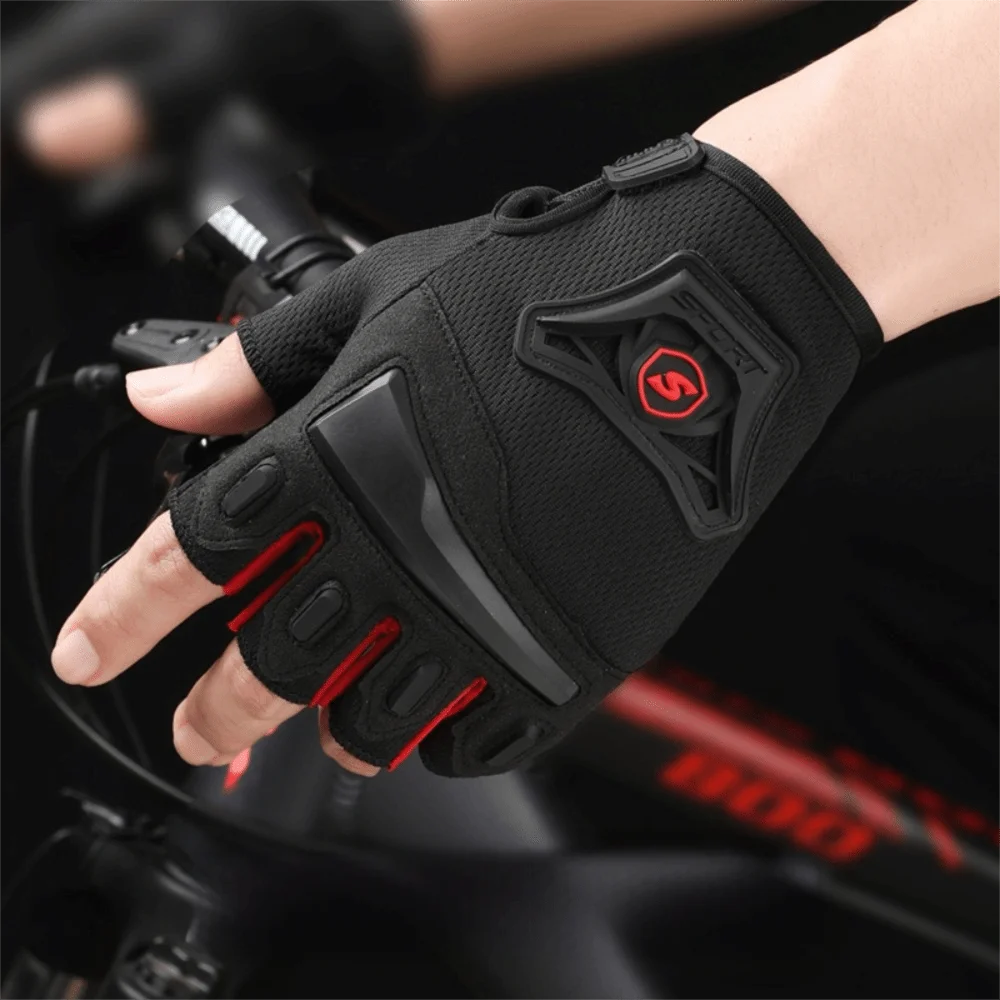 Guantes antideslizantes para motocicleta, resistentes al desgaste, ajustables, transpirables, para deportes al aire libre, para bicicleta de montaña