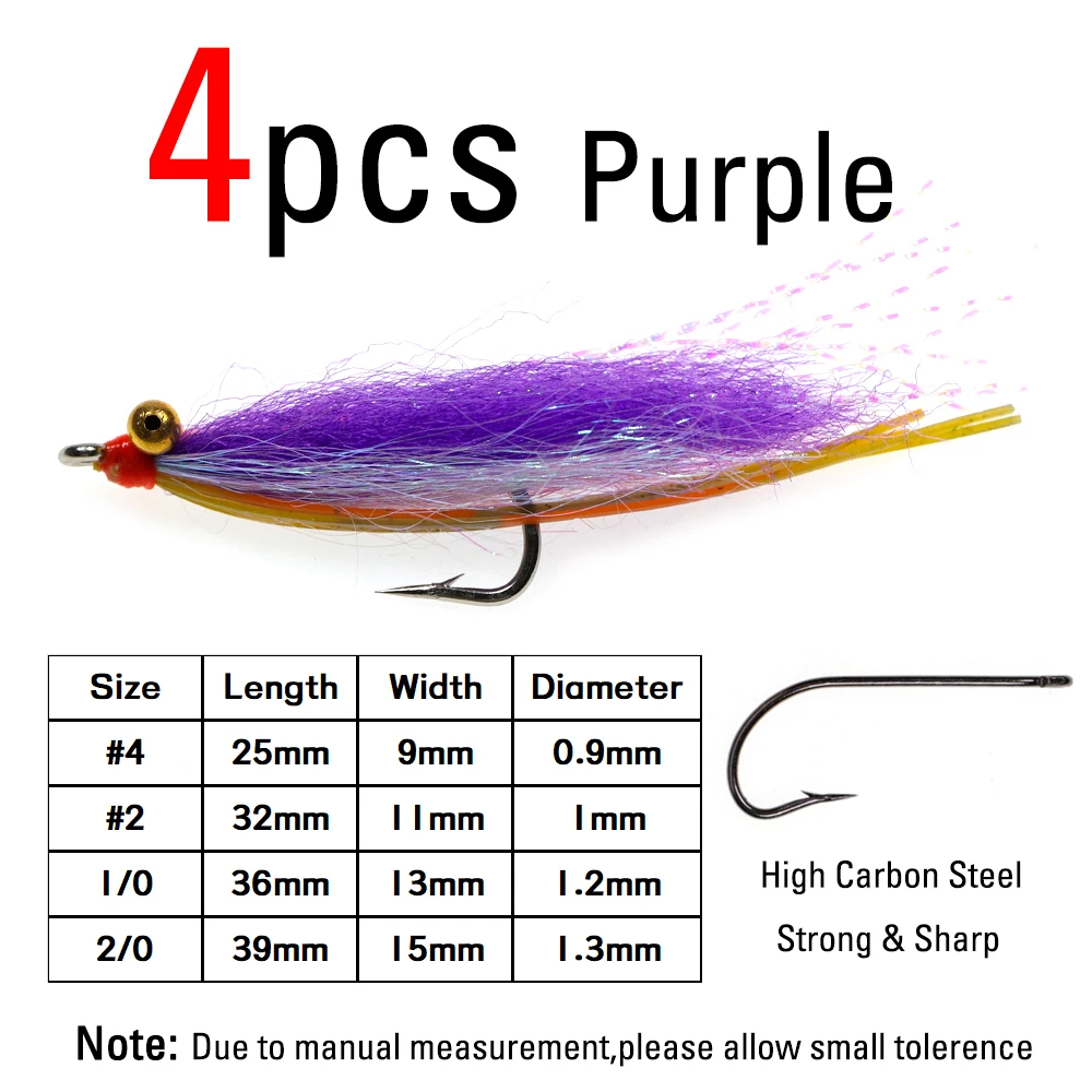 4pcs Purple