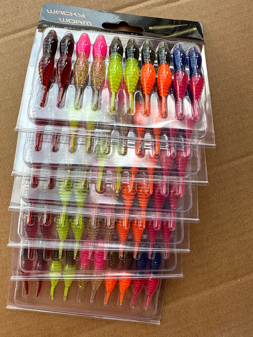 5mm 1g 2 cajas flotador señuelo suave cebo de gusano para accesorios de aparejos de pesca, pesca artificial isca gusano cebo suave para lubina, perca - imagen 4