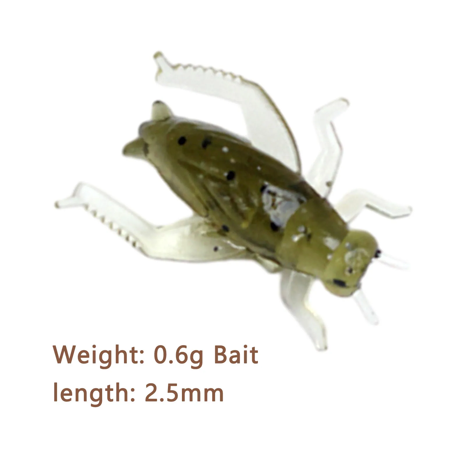 Señuelos de Pesca de piezas, cebo suave de 2,5 cm, Artificial, realista, portátil, duradero, para lubina, trucha, pez negro, 10 Uds. - imagen 3