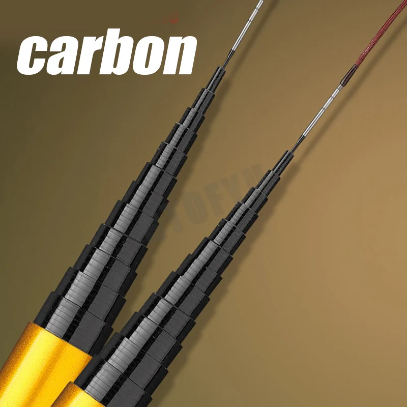 2,7 m 4,5 m 5,4 m 6,3 m 7,2 m caña de pescar Tenkara caña de pescar corta corriente de lago plegable todas las aguas calidad tubo de carbono caña Creek - imagen 5