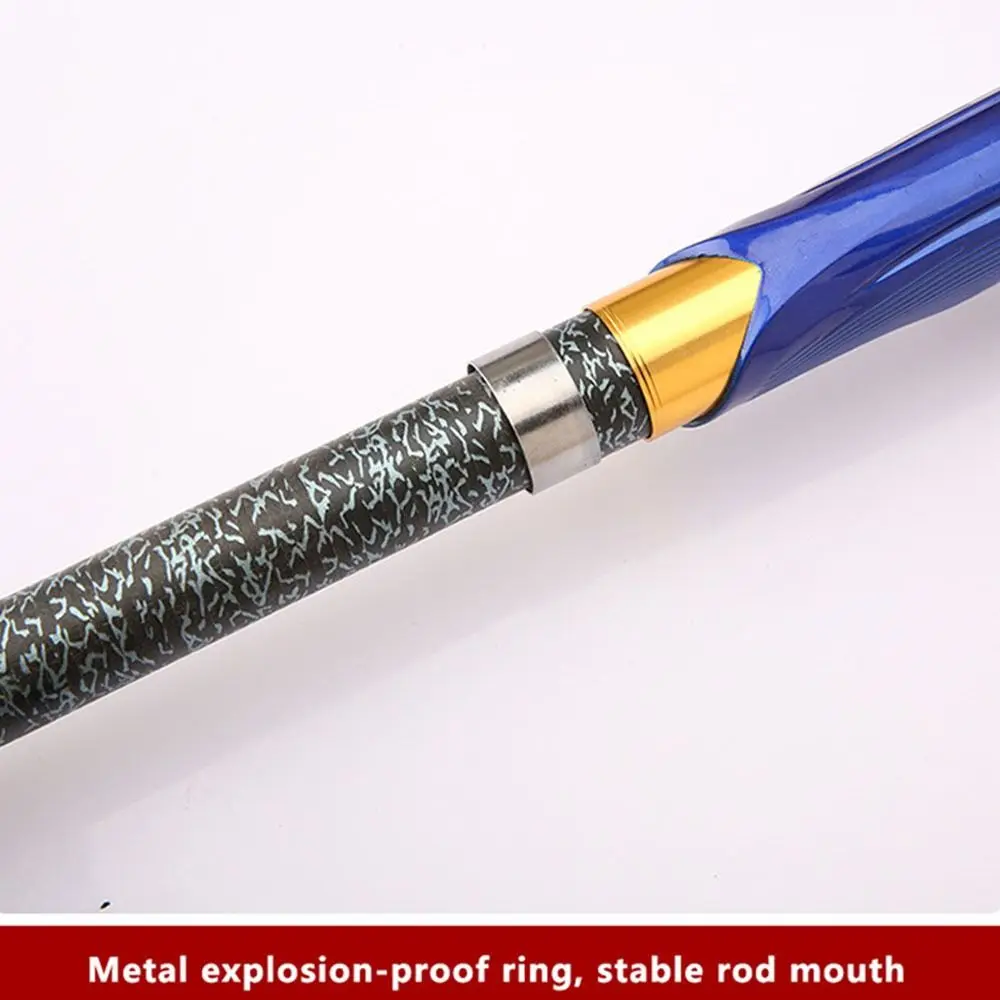 Caña de pescar telescópica de tiro lejano, caña de mar pequeña ultraligera de alta sensibilidad, caña giratoria de fibra de vidrio de 1,0-2,4 m, pesca en el lago - imagen 5