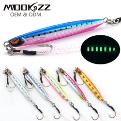 MOOKZZ nuevo llega velocidad Jinging 20g 30g 40g 60g 80g pesca en barco de aguas profundas deslizador de sardina Jigging
