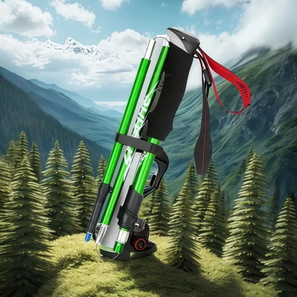 Bastones de senderismo de aluminio para exteriores, cerraduras ajustables rápidas, bastones para caminar de 3 secciones, bastón telescópico ultraligero para campo traviesa - imagen 4