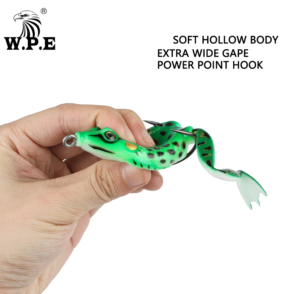 W.P.E-señuelo de goma suave de 1 piezas, Swimbait de 6,5 cm, 20g, señuelo de rana Artificial, Topwater, cabeza de serpiente, bagre, Lucio, aparejos de pesca - imagen 2