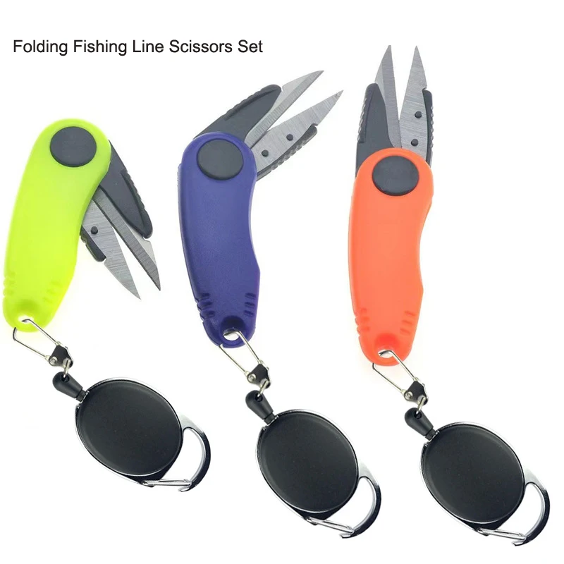 Tijeras de pesca, suministros de pesca, tijeras plegables con forma de camarón, cortador de línea de pesca, pinza, afilador de anzuelos, aparejos de pesca