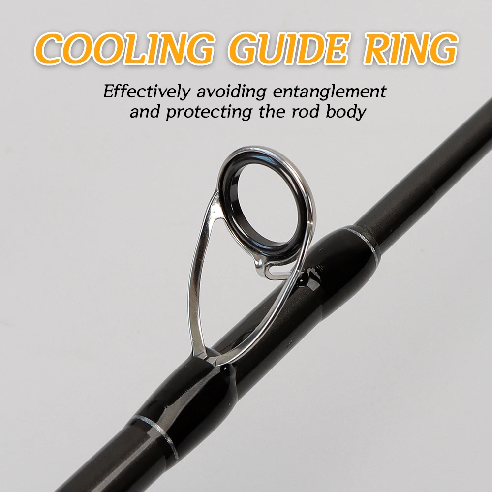 TOLU Original nuevo LANYUE alta rendimiento 4 secciones Jigging caña de pescar giratoria 1,98/2,1 M/2,4 M H acción señuelo peso 10-68g - imagen 5