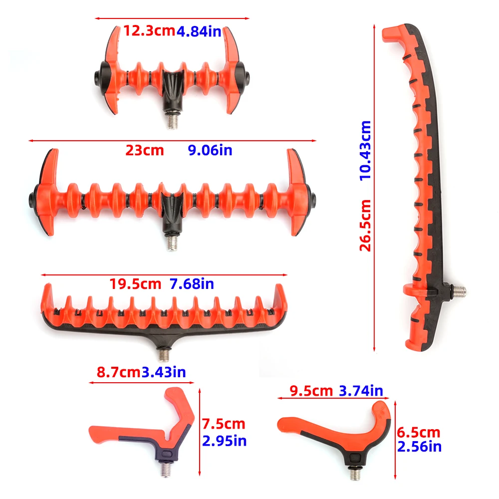 Cabezal de apoyo para caña de pescar Hirisi, cabezal de soporte para caña de pescar de carpa de plástico, accesorios de soporte para caña de pescar AC202 - imagen 3