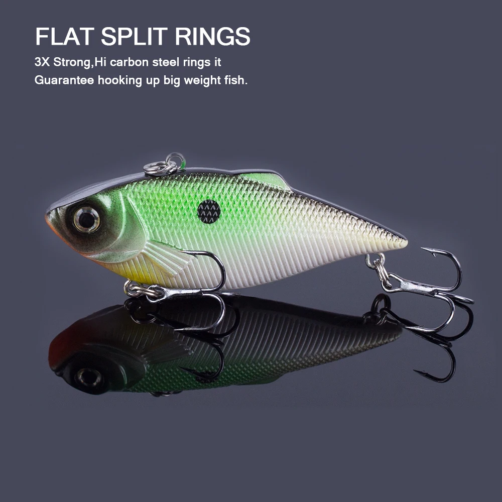 Hanlin-señuelo de Pesca VIB, 63mm/7,5g, cebos duros sin aros, Crankbait, Wobblers para Pesca de carpa, aparejos de lubina - imagen 5