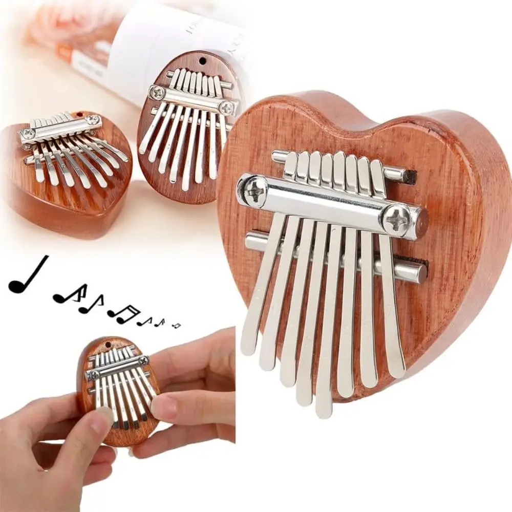 1pc colgante de Piano 8 teclas dedo pulgar Piano adultos principiantes Kalimba Mini pulgar Piano para niños pequeños chico San Valentín - imagen 5