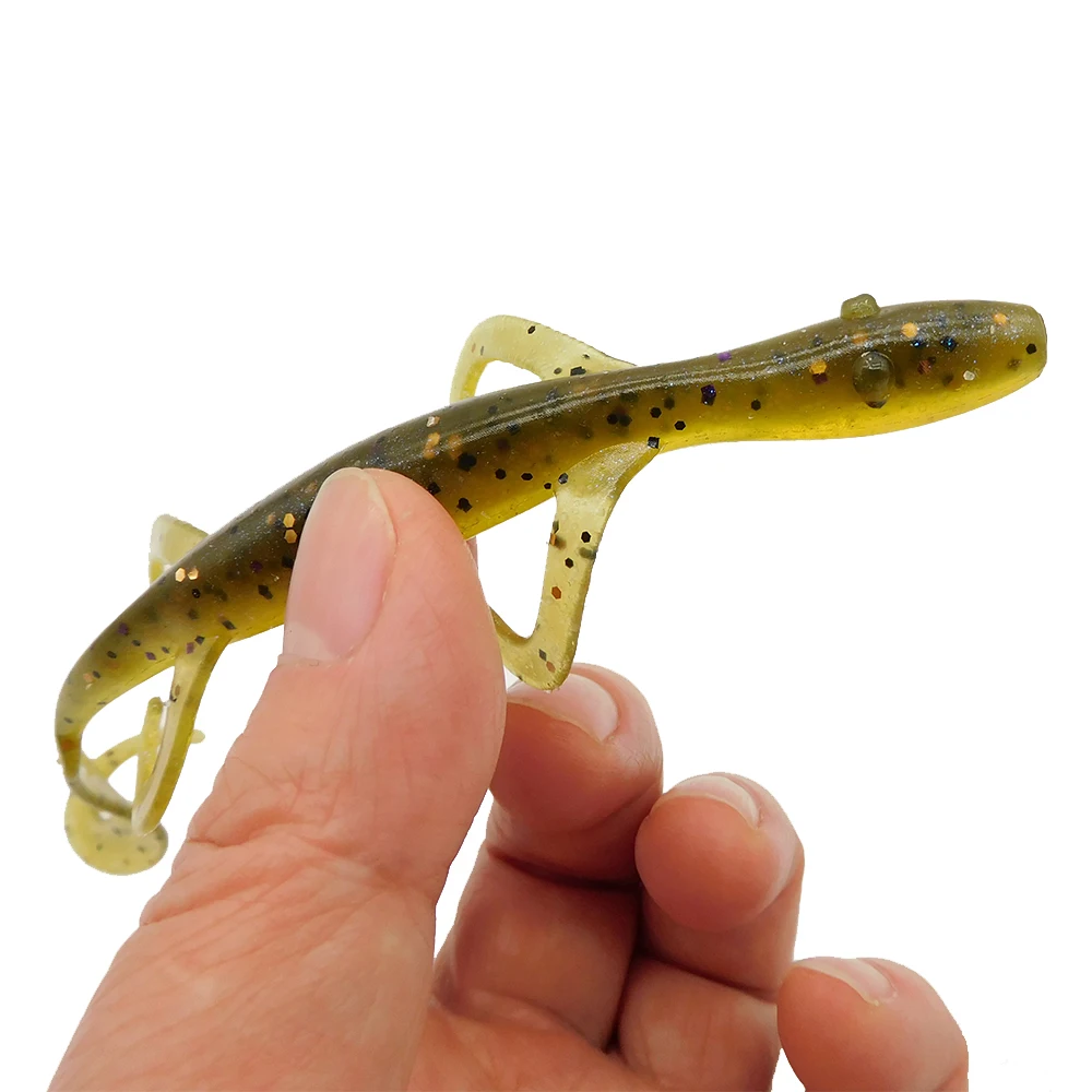 ESFISHING Señuelos de Pesca blandos lagarto salvaje 140mm 6 uds Pesca Isca cebos de Pesca de lubina de silicona artificial - imagen 2