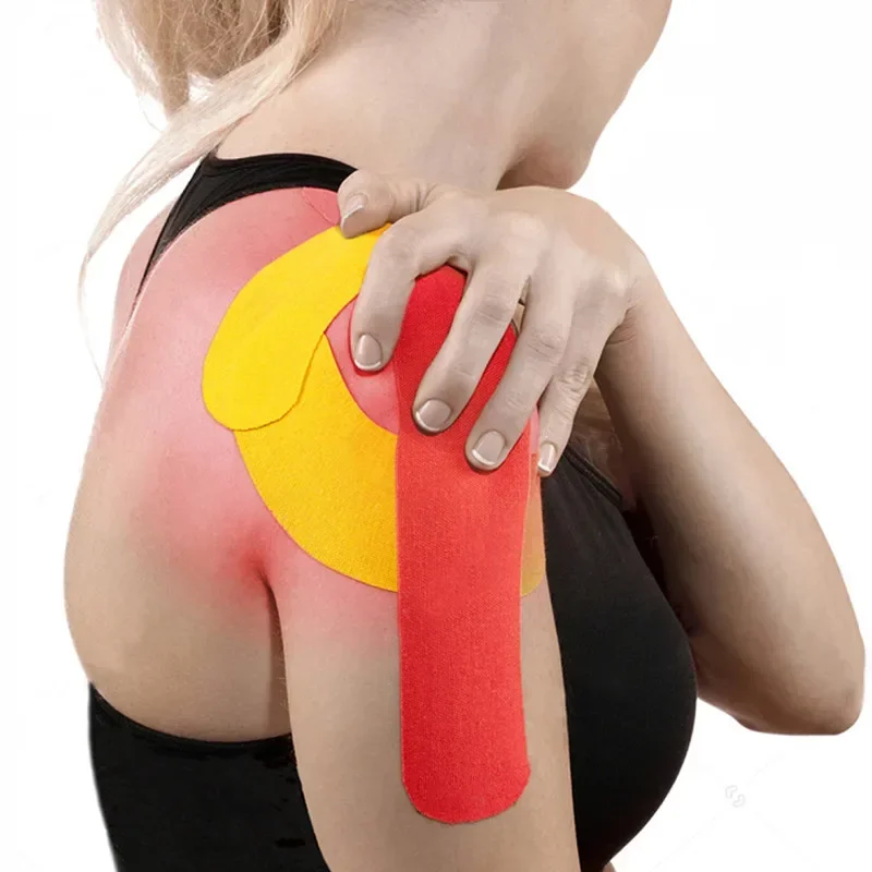 Cinta de agarre Kinesio de 5cm x 5M, rodillera elástica de recuperación atlética, rodilleras para aliviar el dolor muscular, vendaje de soporte para Fitness, elastoplast - imagen 3