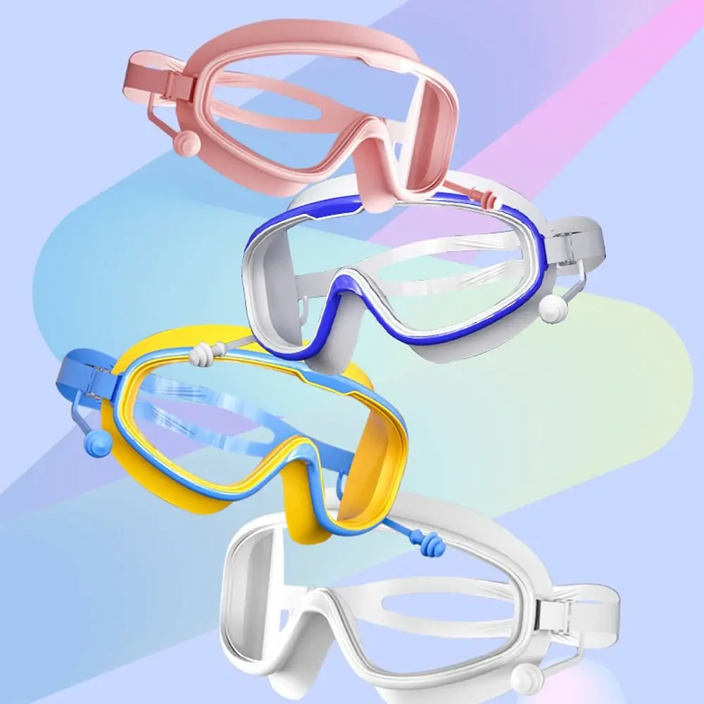 Herramientas de natación, gafas de natación con marco grande, antivaho, vista amplia, gafas de natación HD, equipo de natación ajustable para niños/adultos - imagen 5
