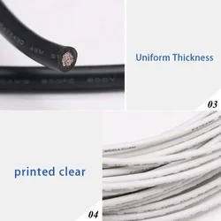 Cable eléctrico UL3135 de silicona, cobre estañado, alta temperatura