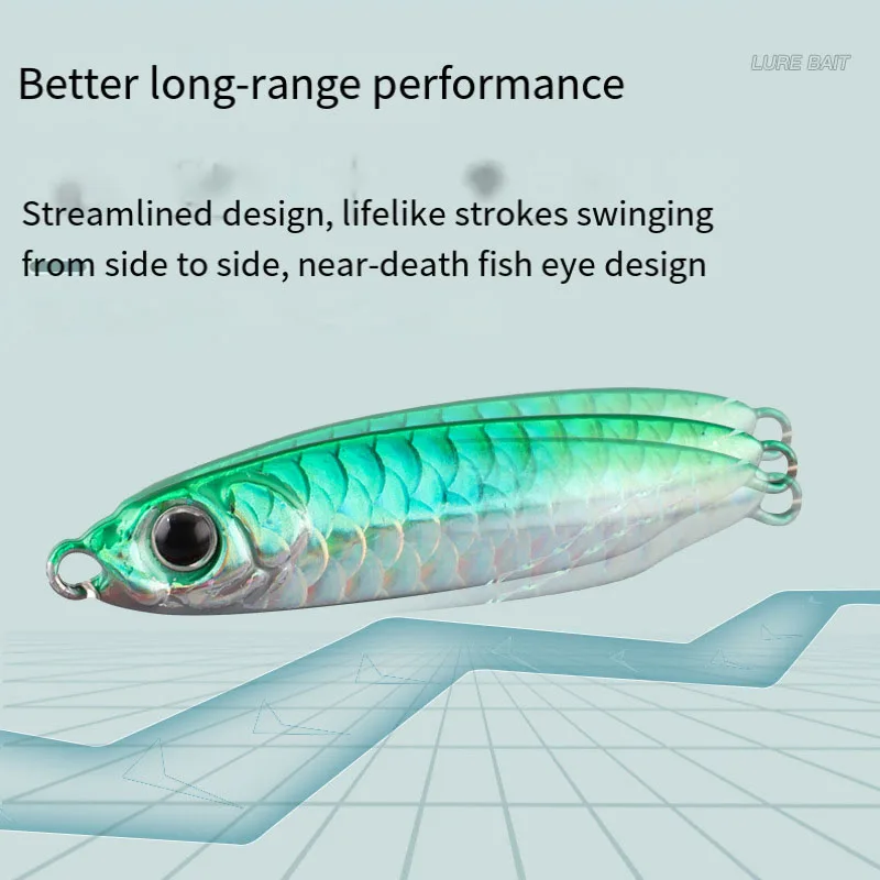 Anzuelo de lubina Artificial, señuelo de plantilla de Metal de carbono colorido, cuchara giratoria de pececillo, aparejos de Pesca de fundición - imagen 3